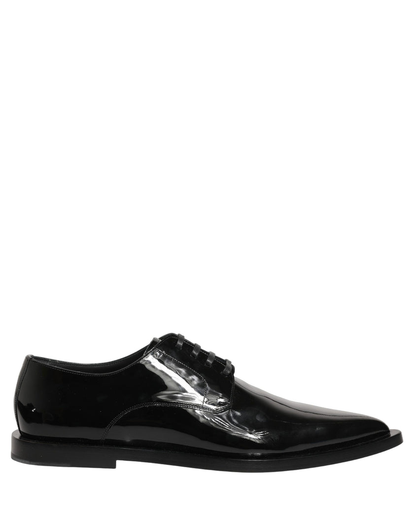 Dolce & Gabbana Schwarze Leder Herren Derby Business-Schuhe