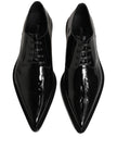 Dolce & Gabbana Schwarze Leder Herren Derby Business-Schuhe