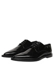 Dolce & Gabbana Schwarze Leder Herren Derby Business-Schuhe