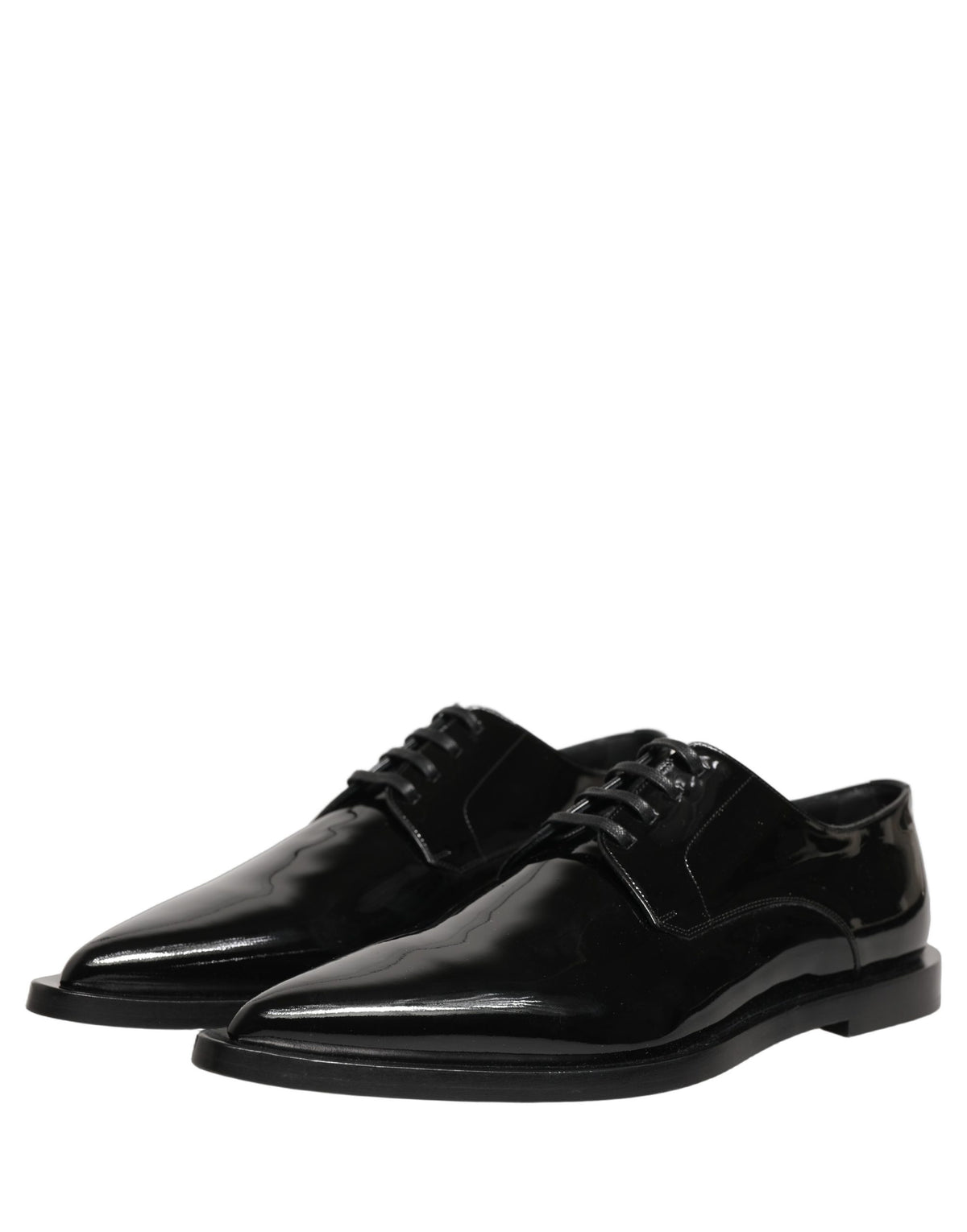 Dolce & Gabbana Schwarze Leder Herren Derby Business-Schuhe