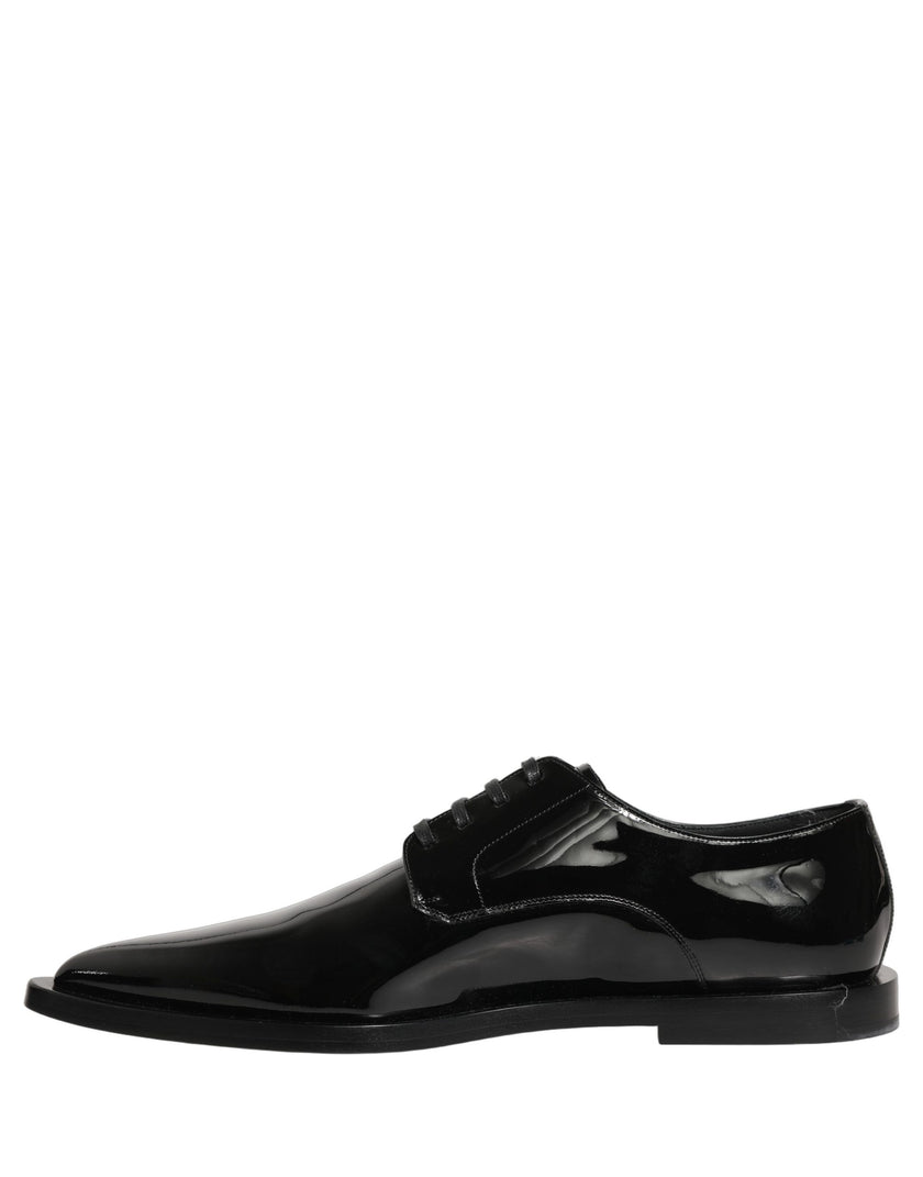 Dolce & Gabbana Schwarze Leder Herren Derby Business-Schuhe