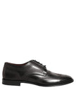 Dolce & Gabbana Schwarze Leder Derby-Schnürschuhe mit Stickerei