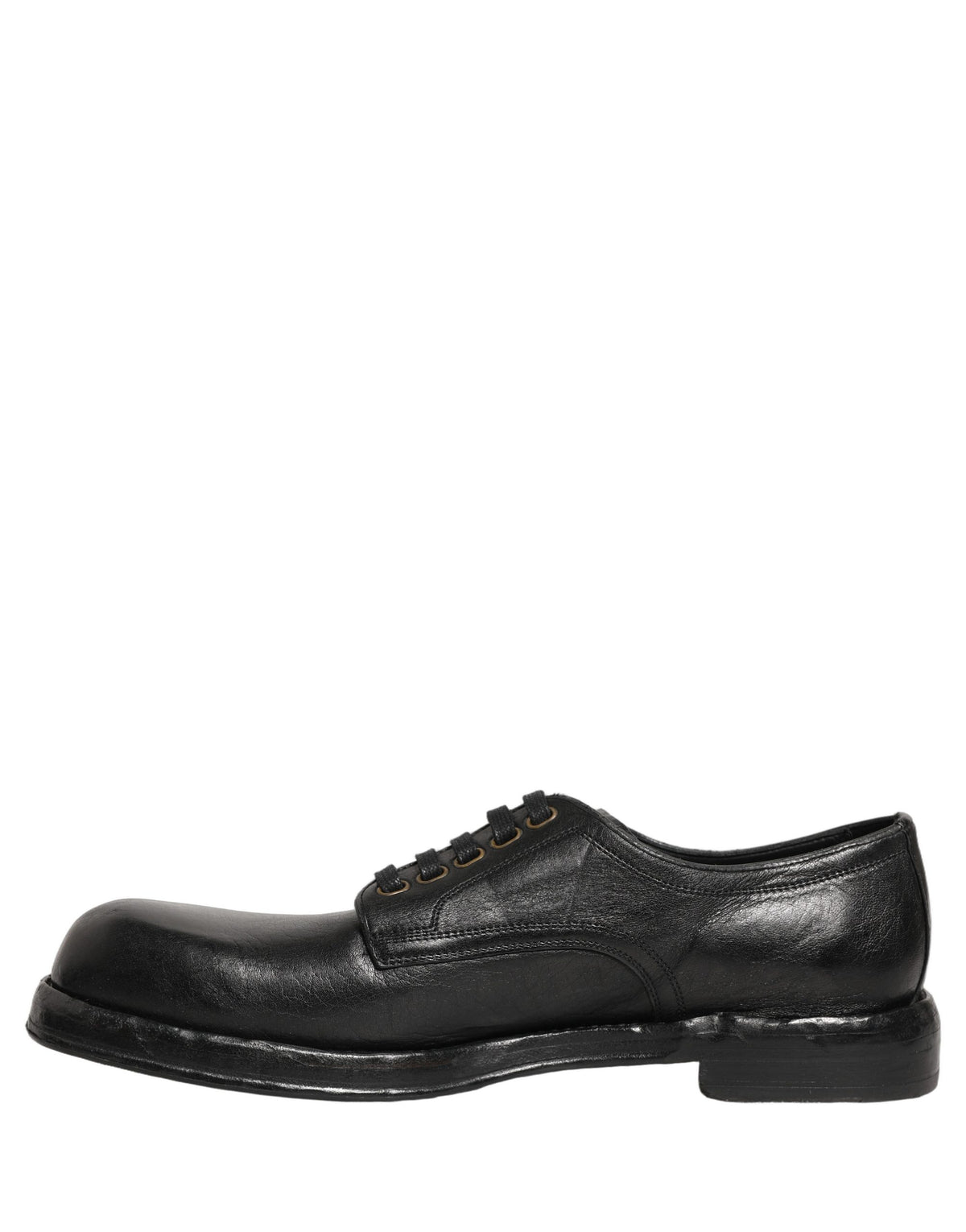 Dolce & Gabbana Schwarze Leder Schnür-Derby-Anzugschuhe für Herren