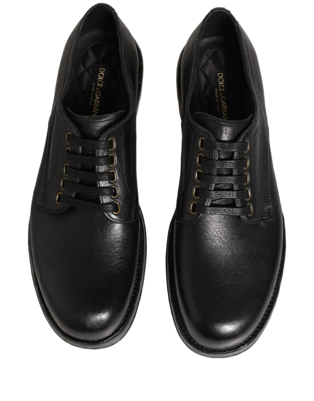Dolce & Gabbana Schwarze Leder Schnür-Derby-Anzugschuhe für Herren