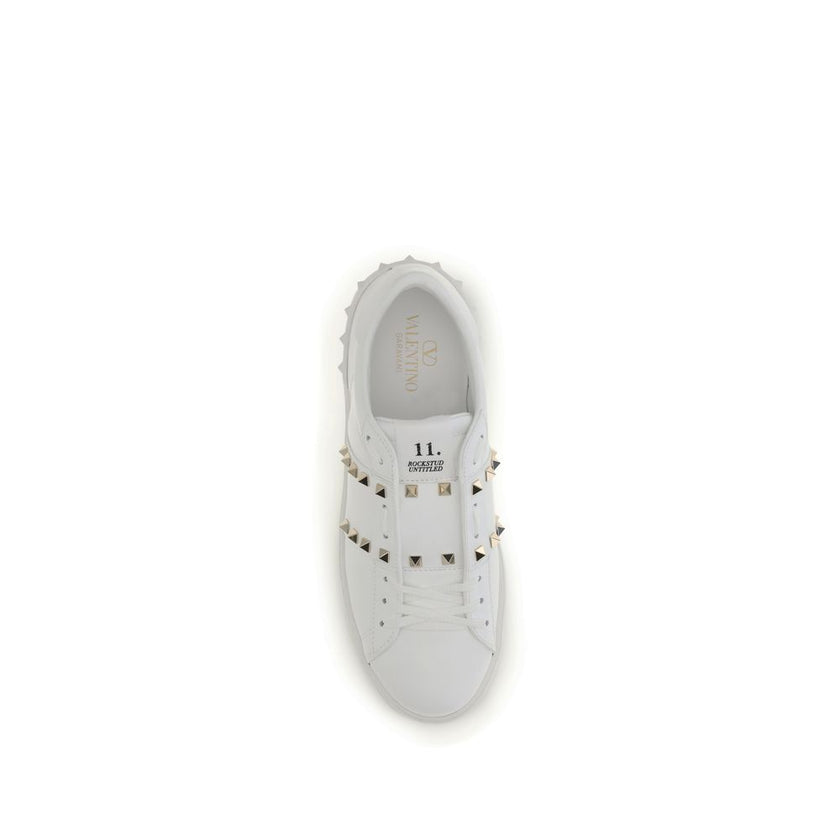 Valentino Garavani Weiße Bos Taurus Kalbsleder Athletic Sneaker