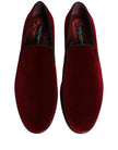 Dolce & Gabbana Burgundfarbene Samt-Slipper für Herren