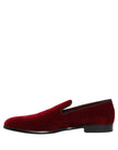 Dolce & Gabbana Burgundfarbene Samt-Slipper für Herren