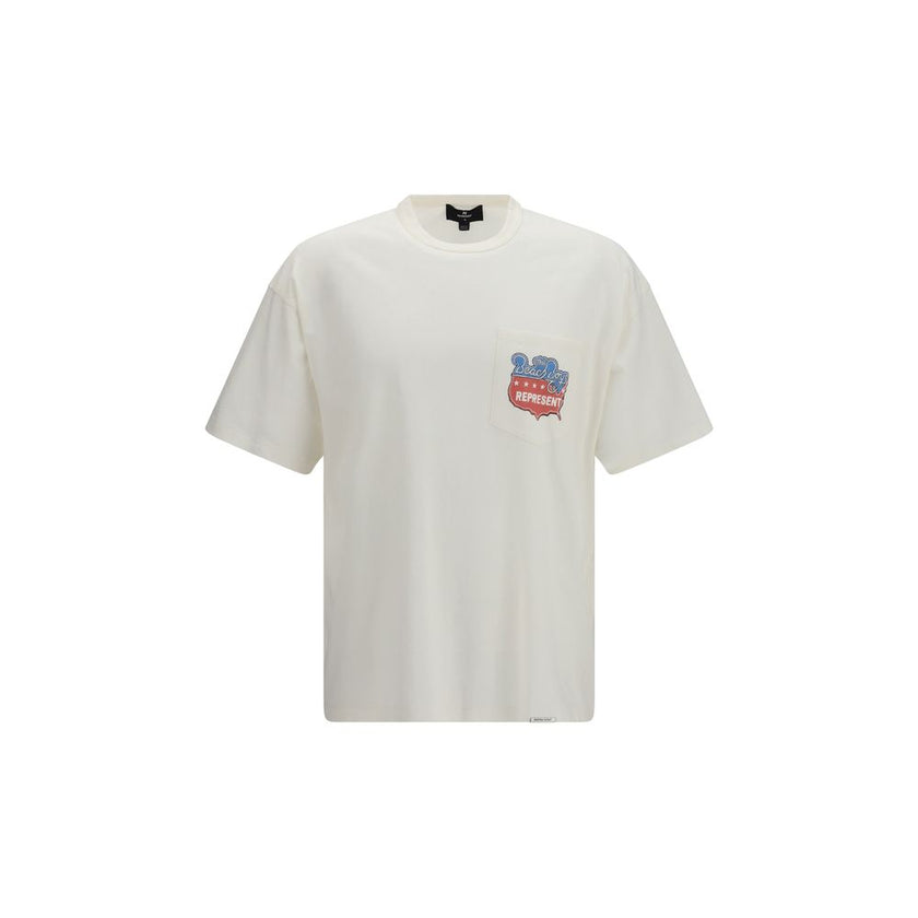 Represent Weißes Baumwoll-T-Shirt