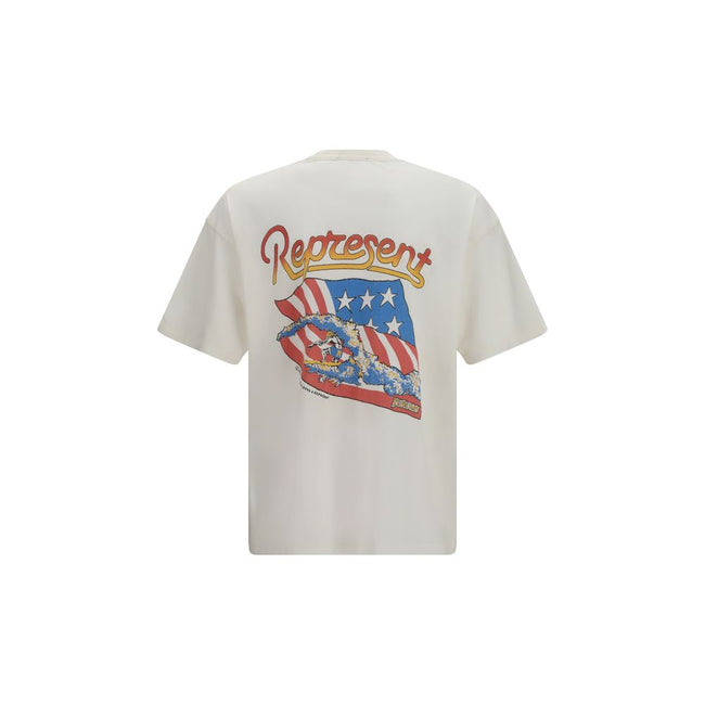 Represent Weißes Baumwoll-T-Shirt