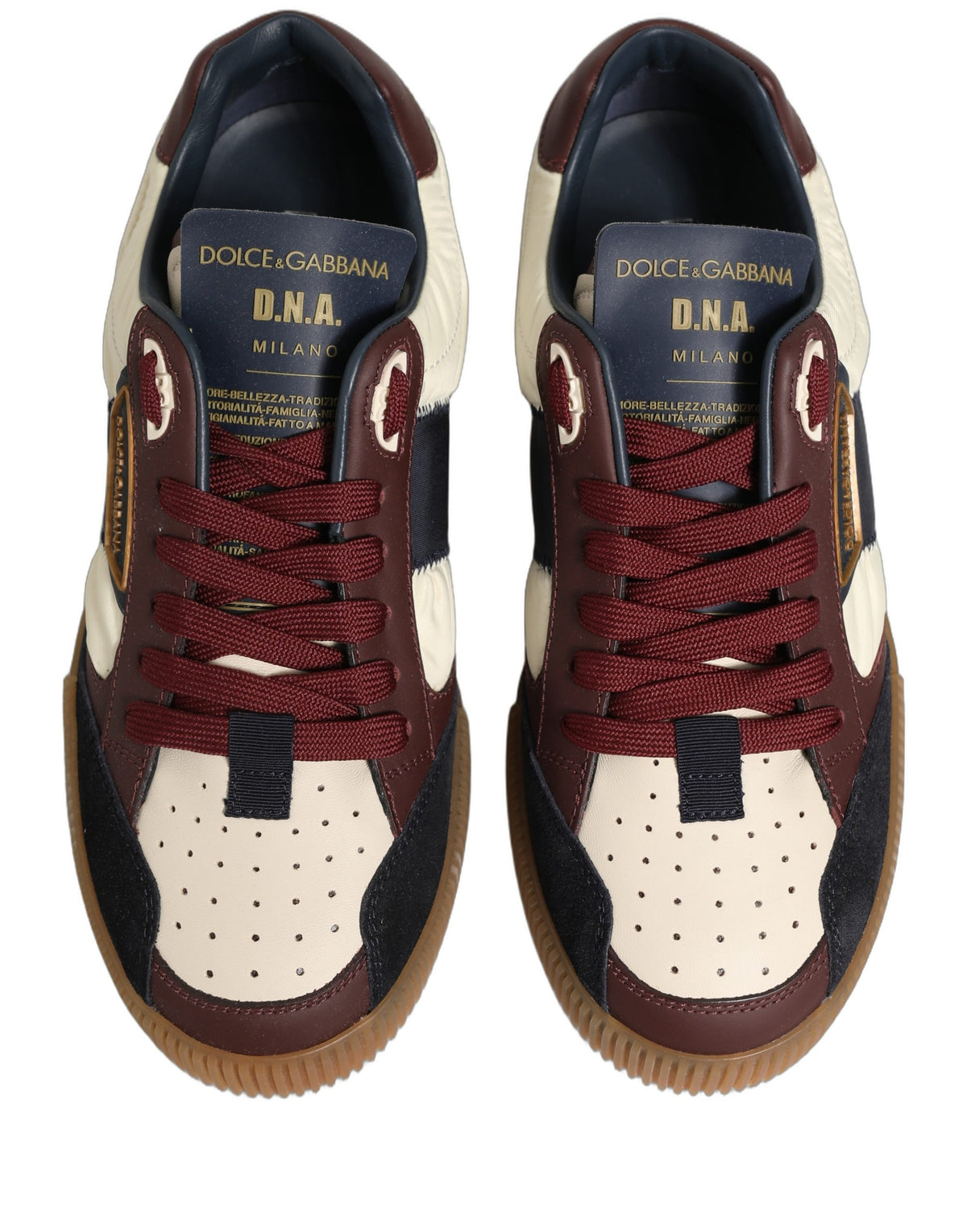 Dolce & Gabbana Men's Multicolor Leather MIAMI Low-Top Sneakers