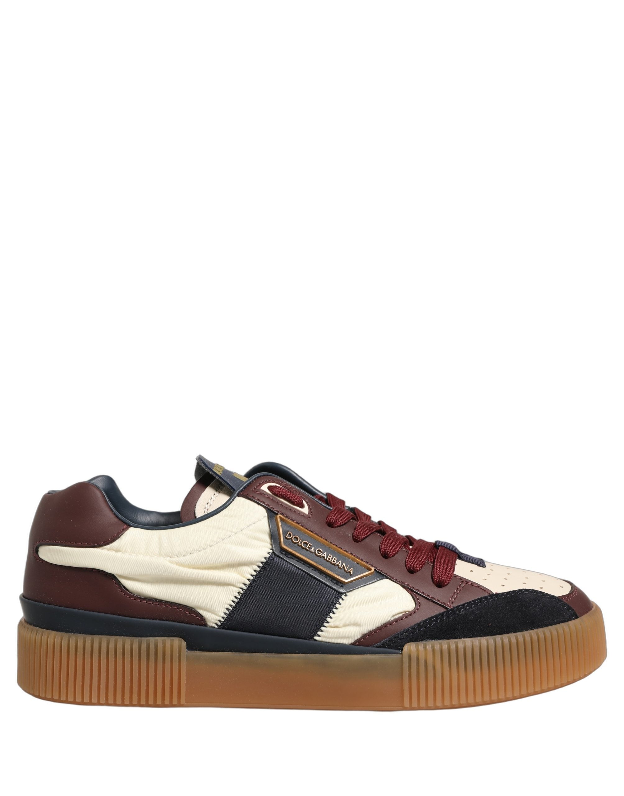 Dolce & Gabbana Mehrfarbige Leder MIAMI Low-Top-Sneaker für Herren
