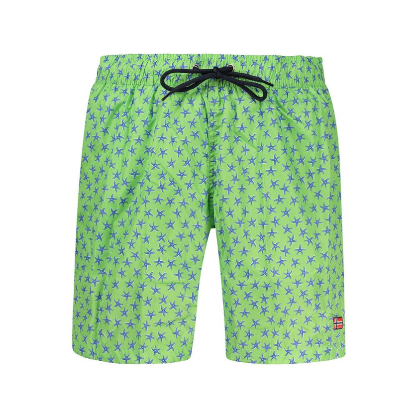 Norway 1963 Grüne Badeshorts aus Polyester für Herren