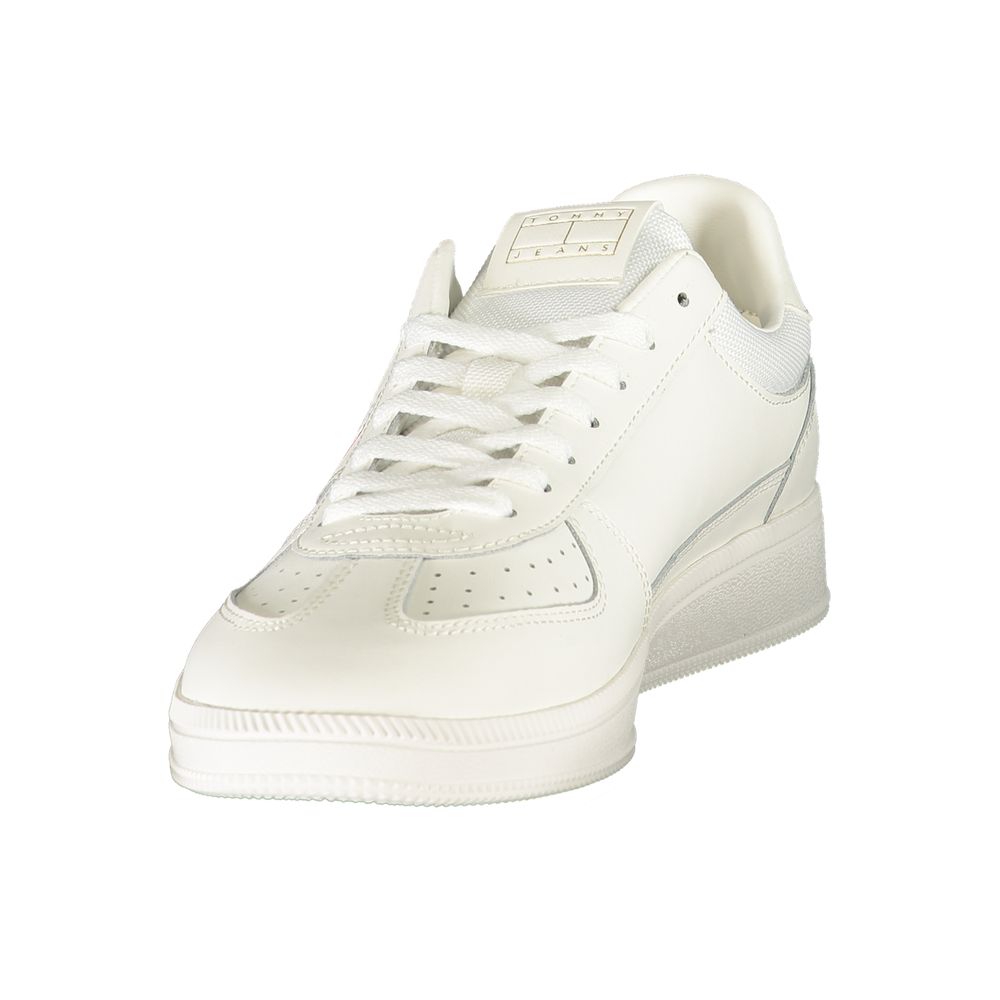 Tommy Hilfiger White Polyester Athletic-Style Sneakers