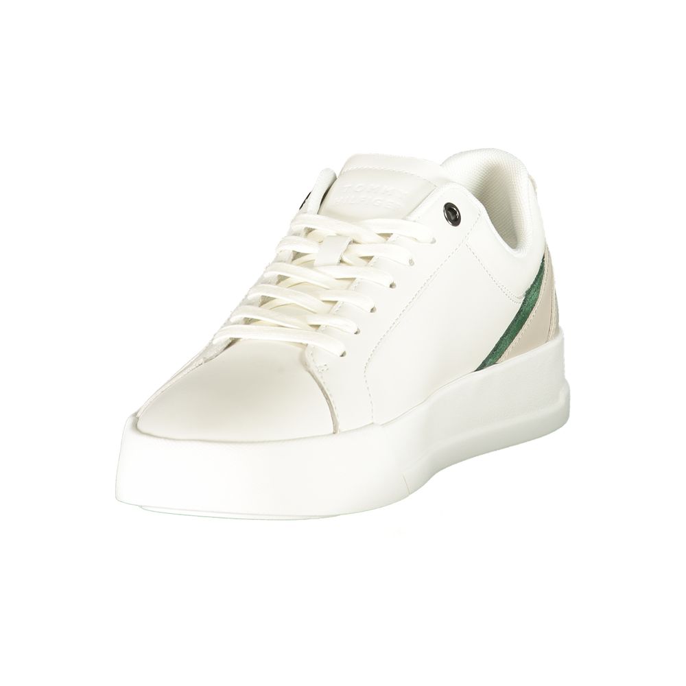Tommy Hilfiger White Polyester Athletic-Style Sneakers