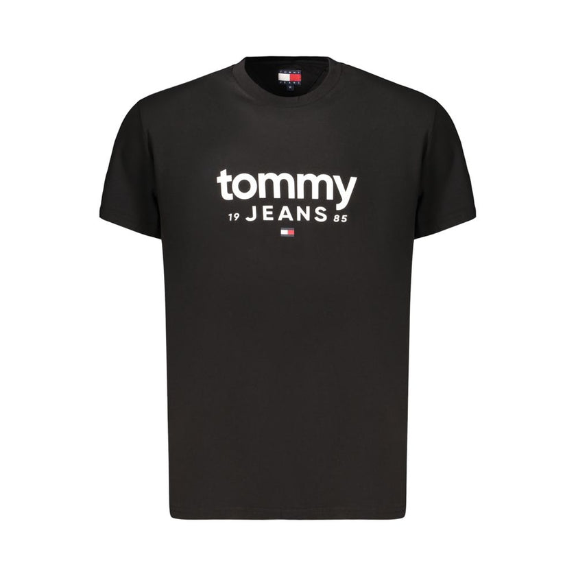 Tommy Hilfiger Schwarzes Baumwoll-T-Shirt für Herren
