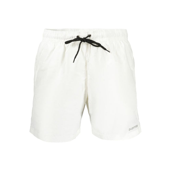 Lotto Weiße Herren-Badeshorts aus Polyamid
