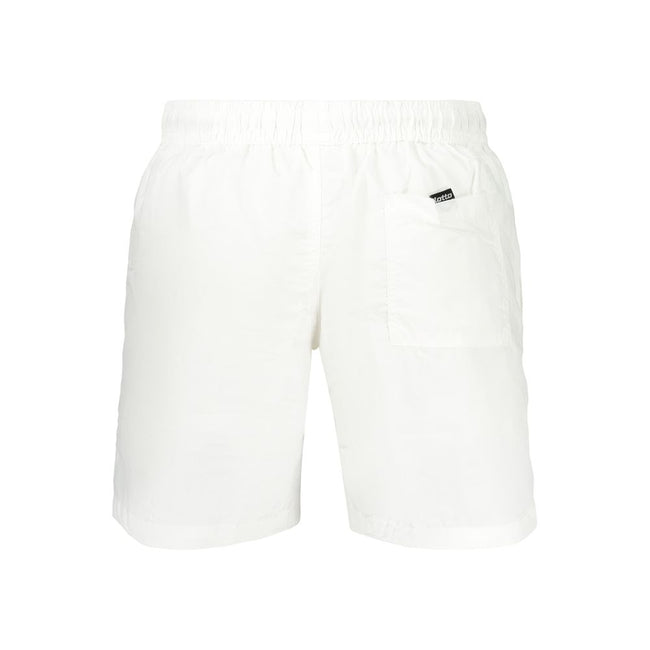 Lotto Weiße Herren-Badeshorts aus Polyamid