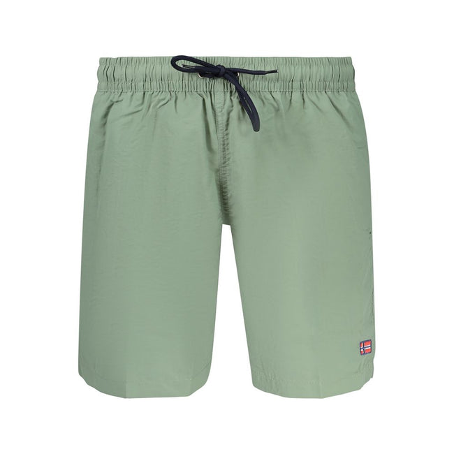 Norway 1963 Grüne Badeshorts aus Polyamid für Herren
