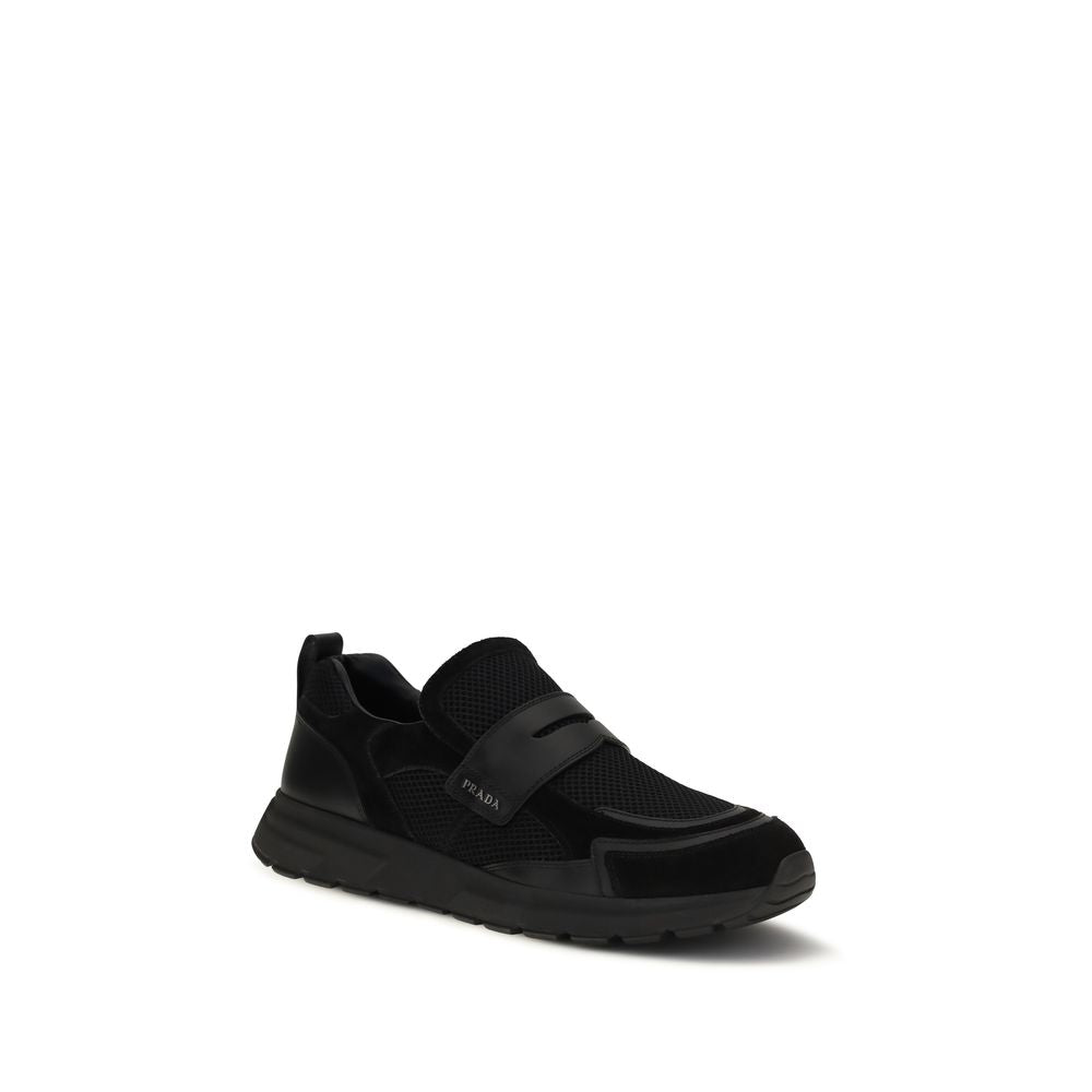 Prada Black Bos Taurus Calfskin Sneakers