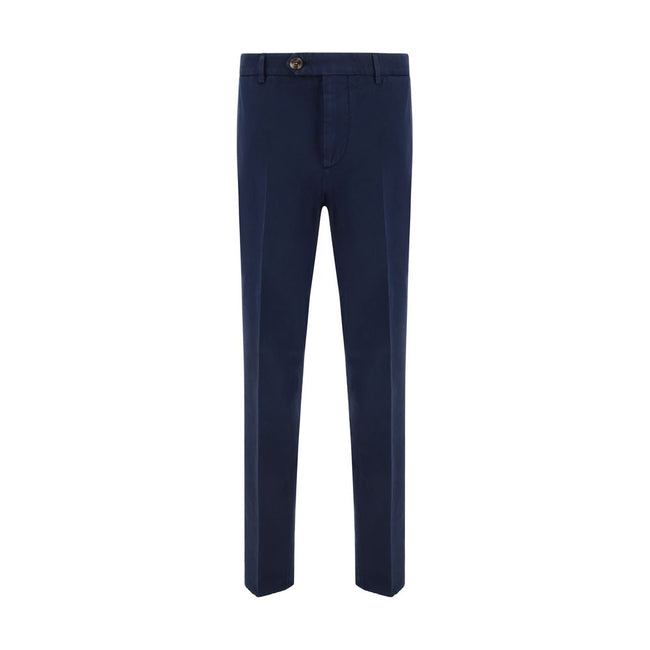 Brunello Cucinelli Blaue Baumwoll-Freizeithose