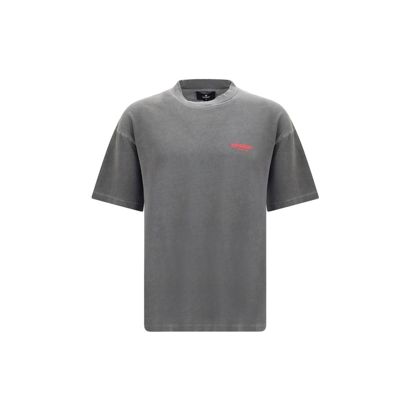 Represent Graues Baumwoll-T-Shirt