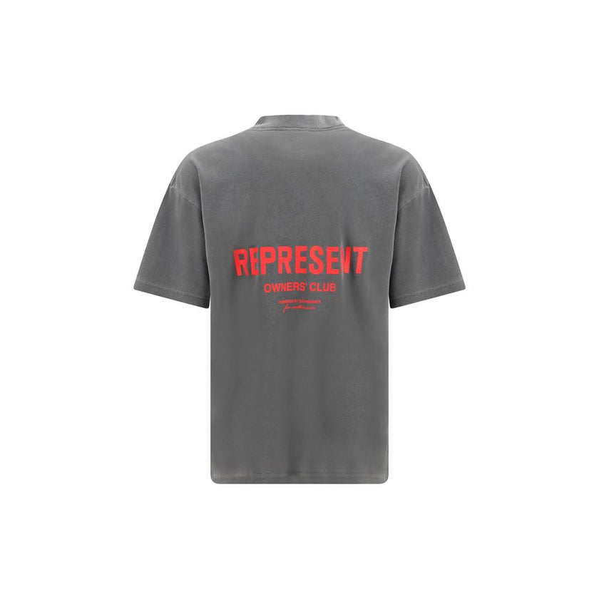 Represent Graues Baumwoll-T-Shirt