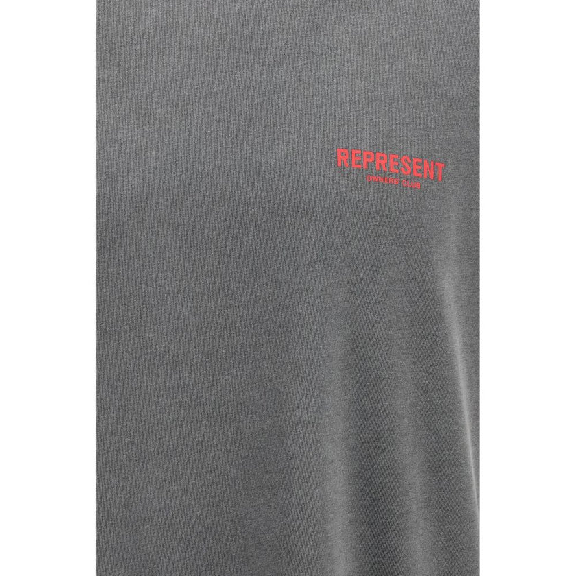 Represent Graues Baumwoll-T-Shirt