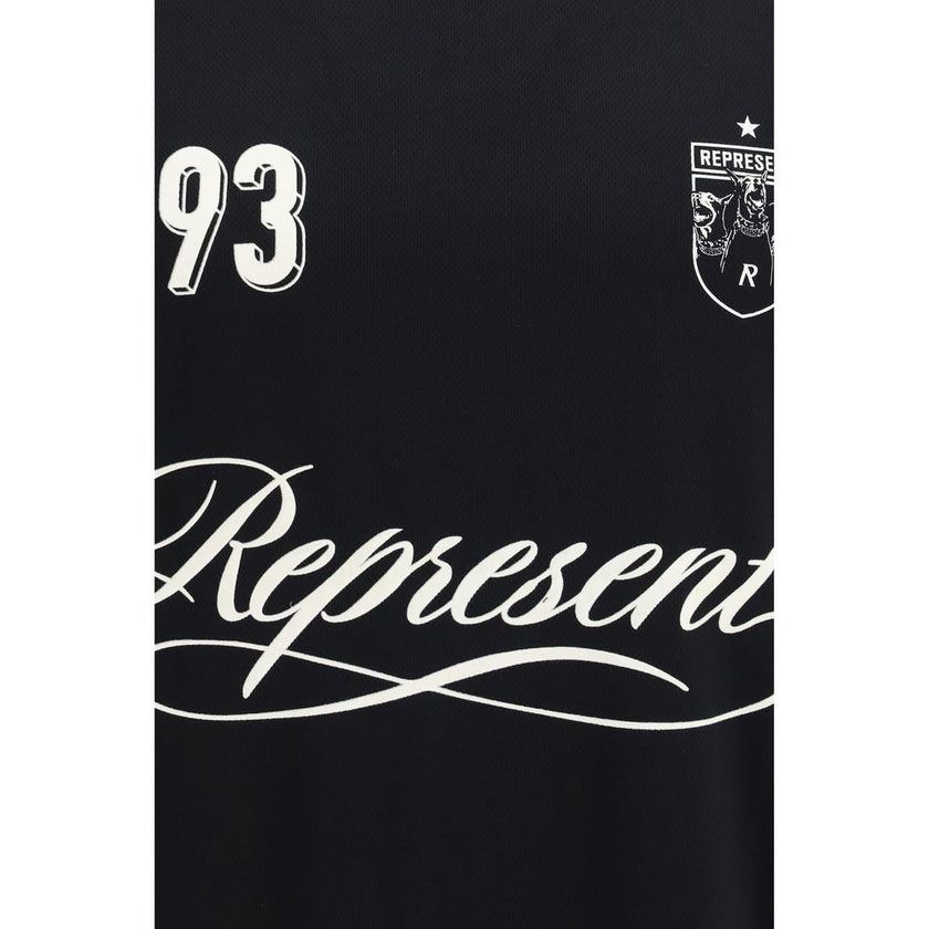 Represent Schwarzes T-Shirt aus Polyester