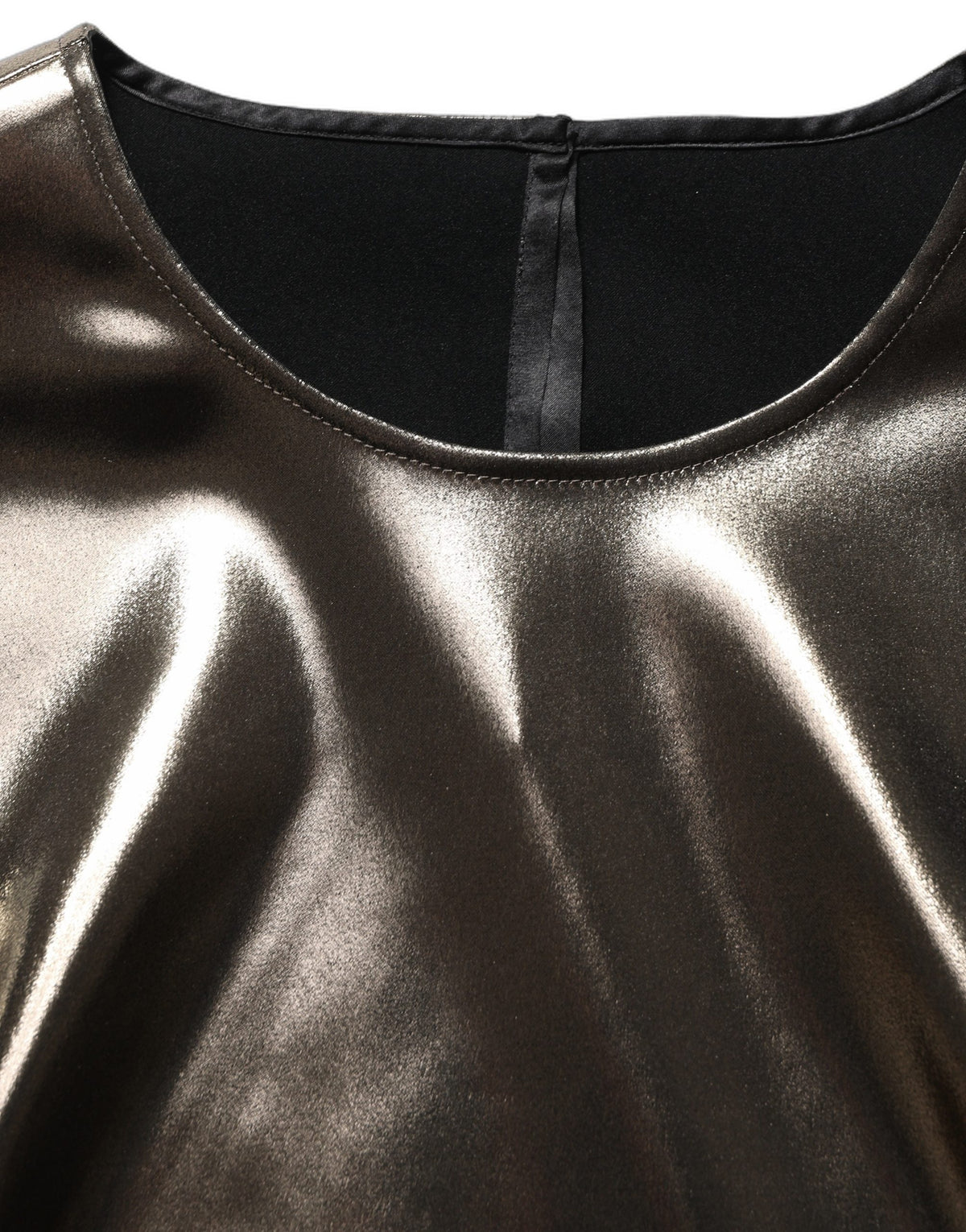Dolce & Gabbana Sleeveless Metallic Bronze Round-Neck Tank Top