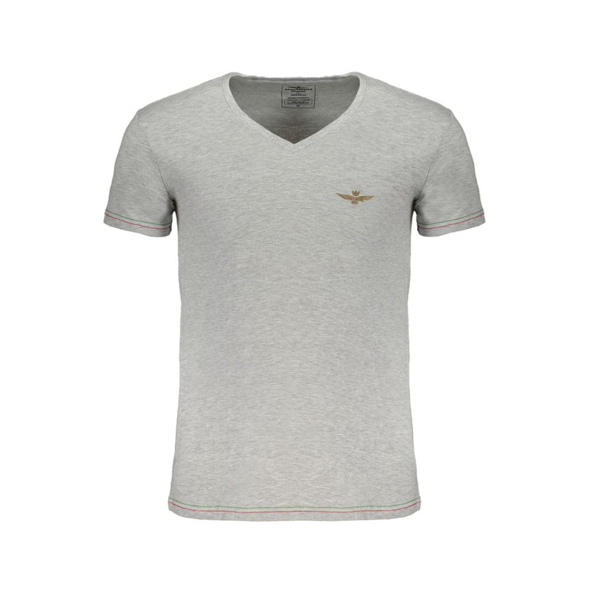 Aeronautica Militare Braunes Baumwoll-T-Shirt für Herren