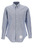 Thom Browne Blaue Baumwollbluse