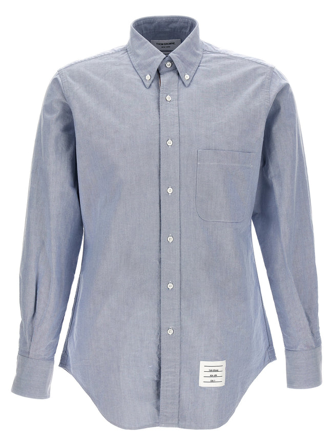 Thom Browne Blaue Baumwollbluse