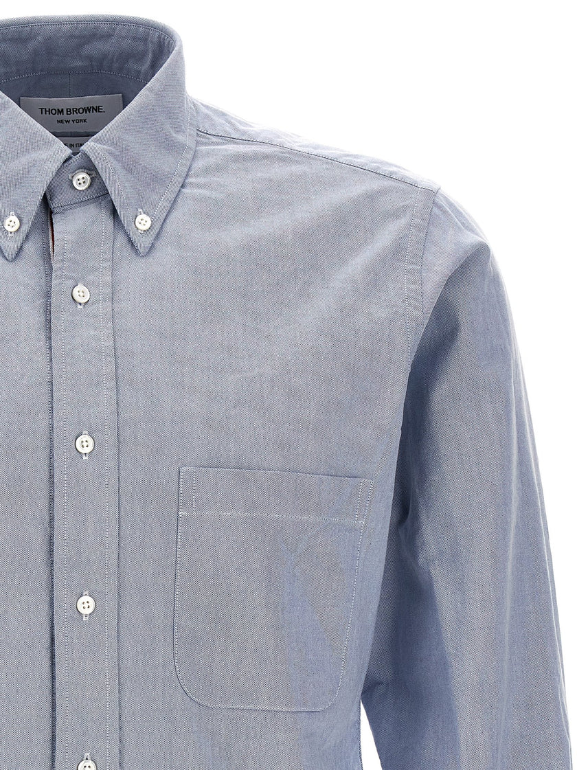 Thom Browne Blaue Baumwollbluse