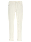Brunello Cucinelli Weiße Baumwoll-Jeans Denim