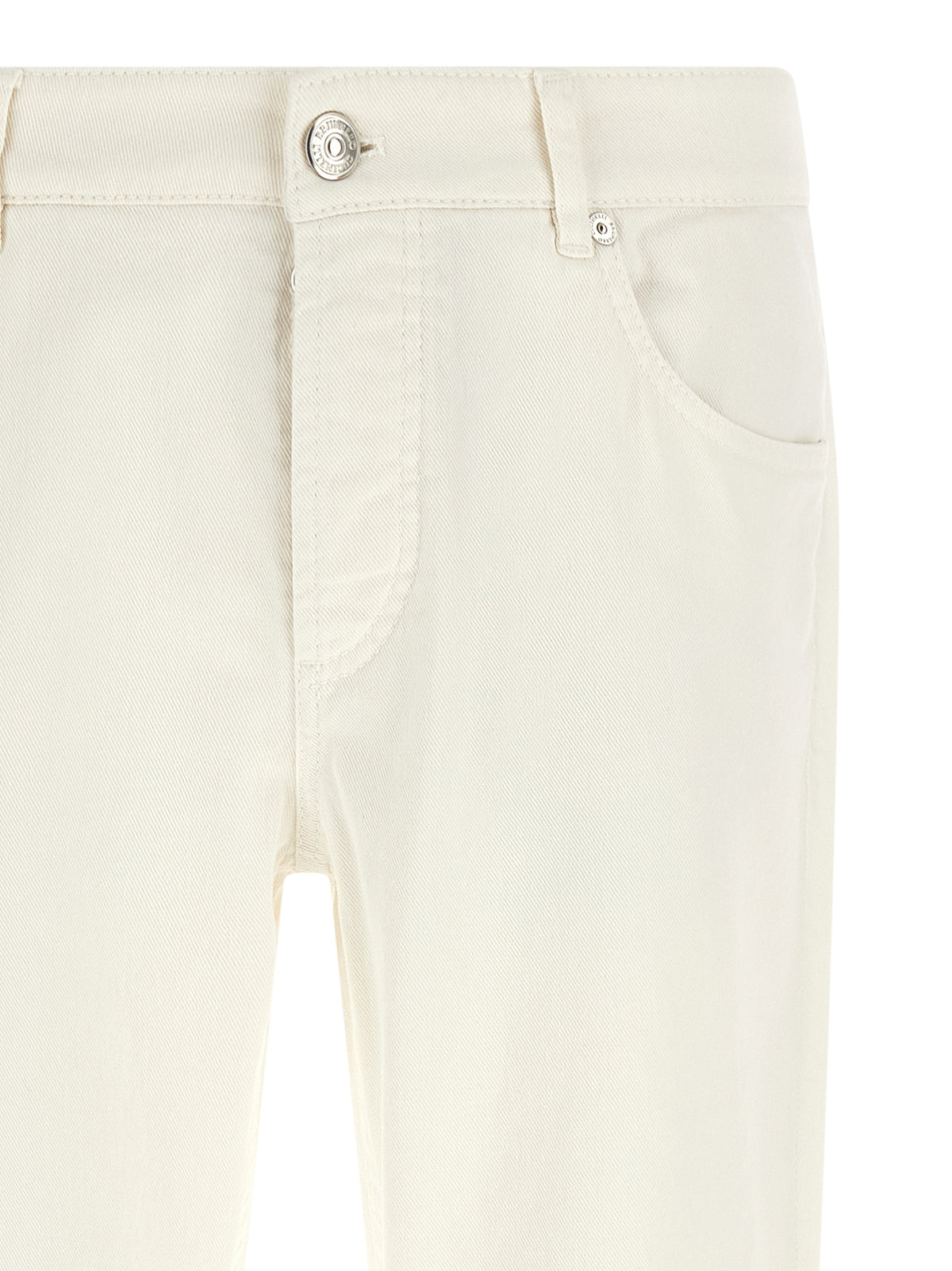 Brunello Cucinelli White Cotton Denim Jeans