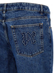 Palm Angels Blaue Jeans aus Baumwolle im geraden Schnitt