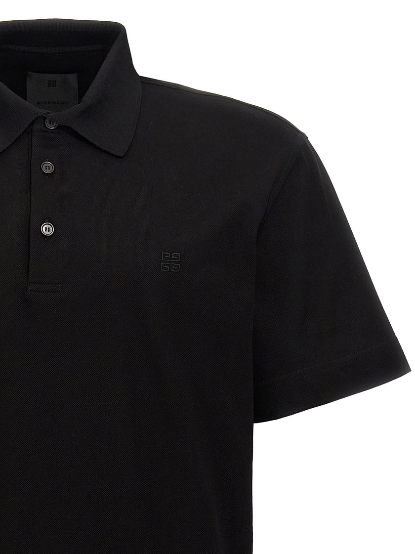Givenchy Schwarzes Baumwoll-Poloshirt