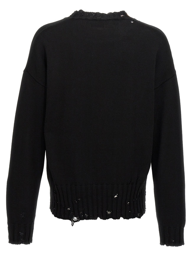 Marni Schwarzer Baumwollcardigan