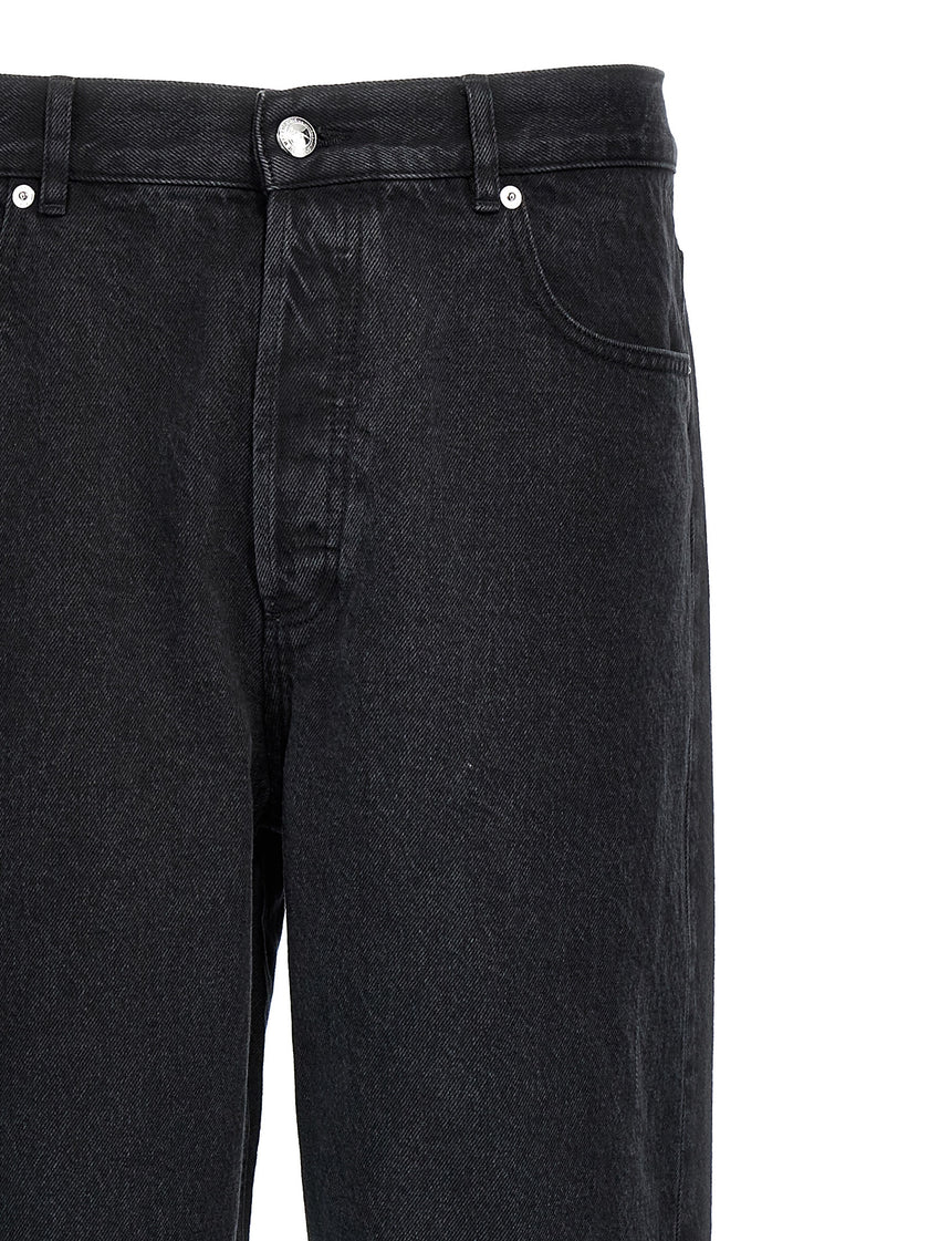 A.P.C. Schwarze Baumwoll-Jeans mit geradem Bein