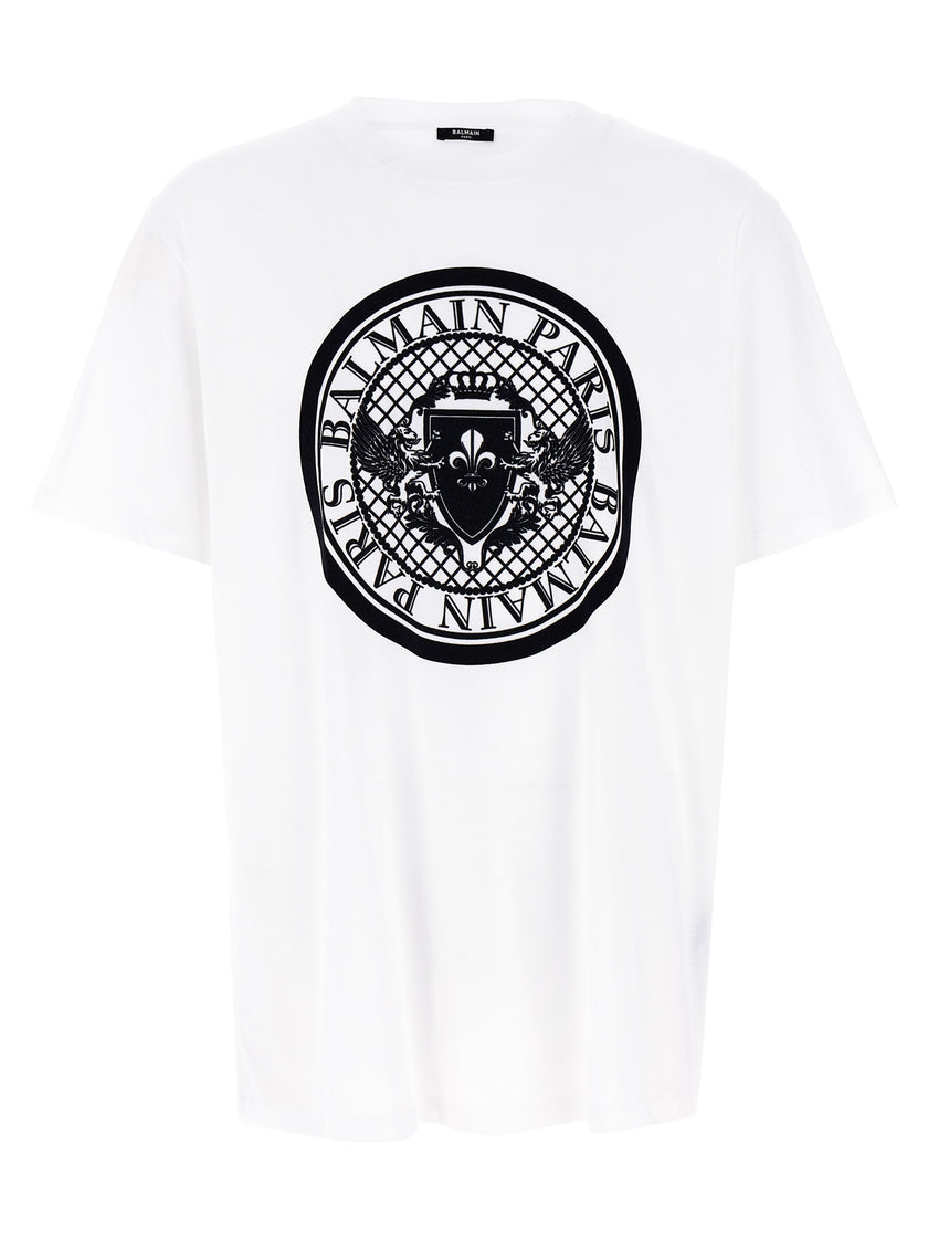 Balmain Zweifarbiges Bio-Baumwoll-T-Shirt