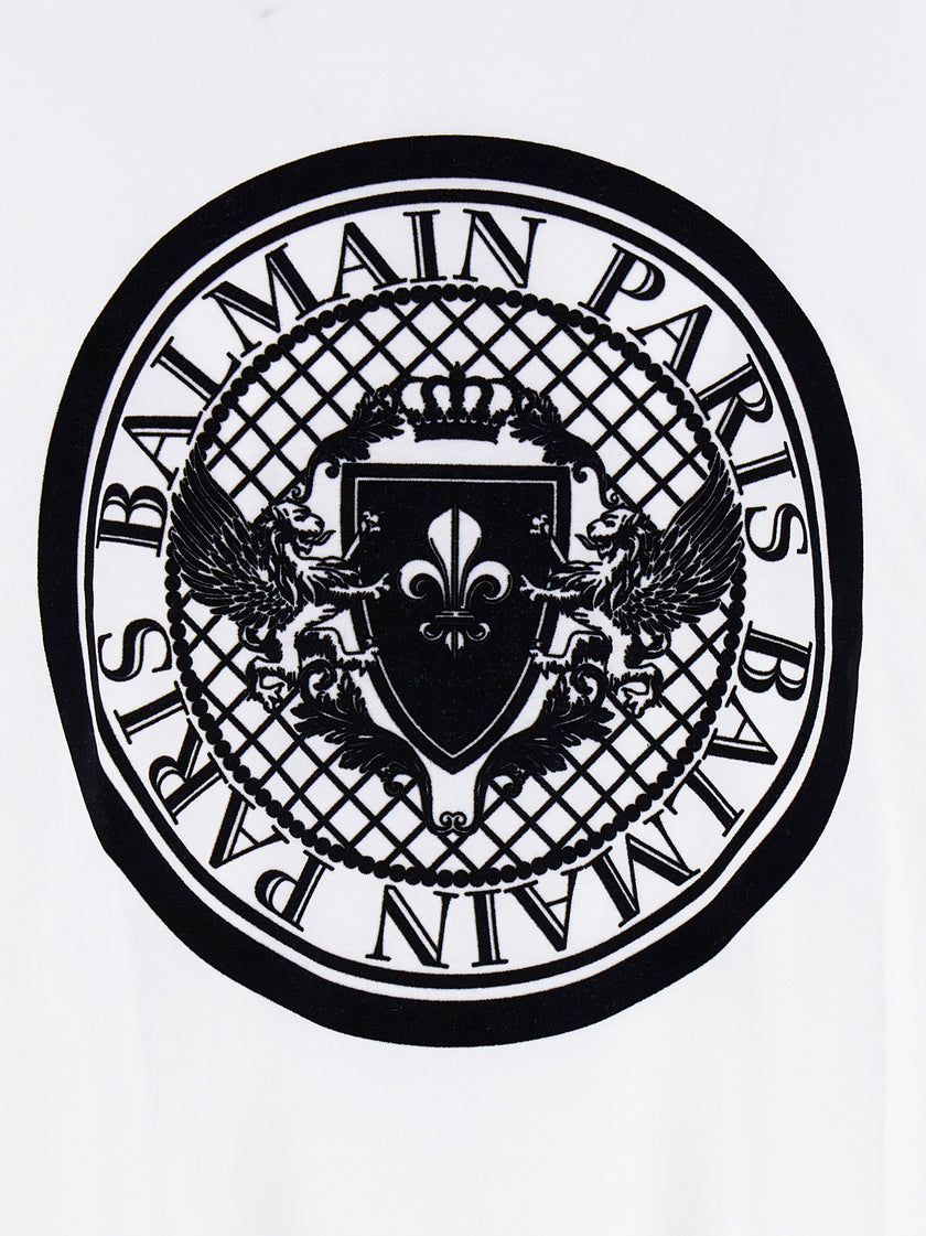 Balmain Zweifarbiges Bio-Baumwoll-T-Shirt
