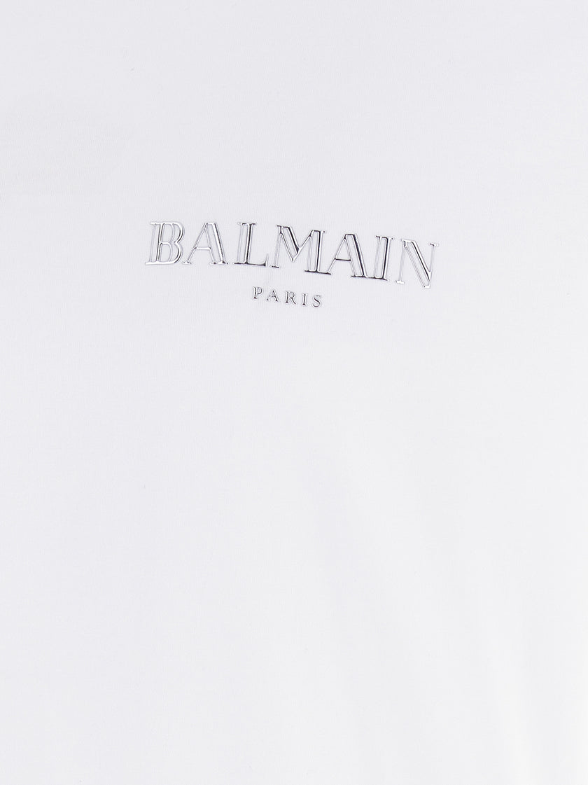 Balmain Weißes T-Shirt aus Bio-Baumwolle
