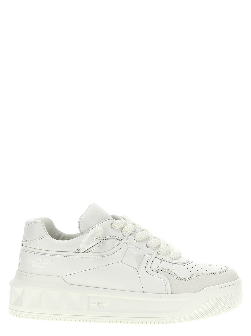 Valentino Garavani Weiße Kalbsleder Chunky Sneaker