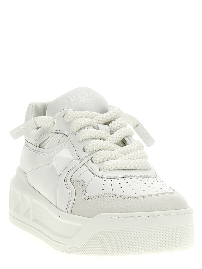 Valentino Garavani Weiße Kalbsleder Chunky Sneaker