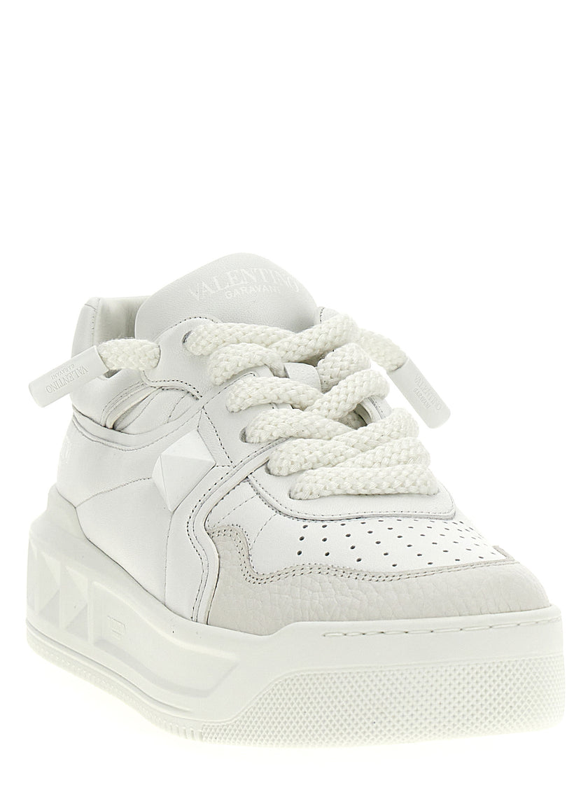 Valentino Garavani Weiße Kalbsleder Chunky Sneaker
