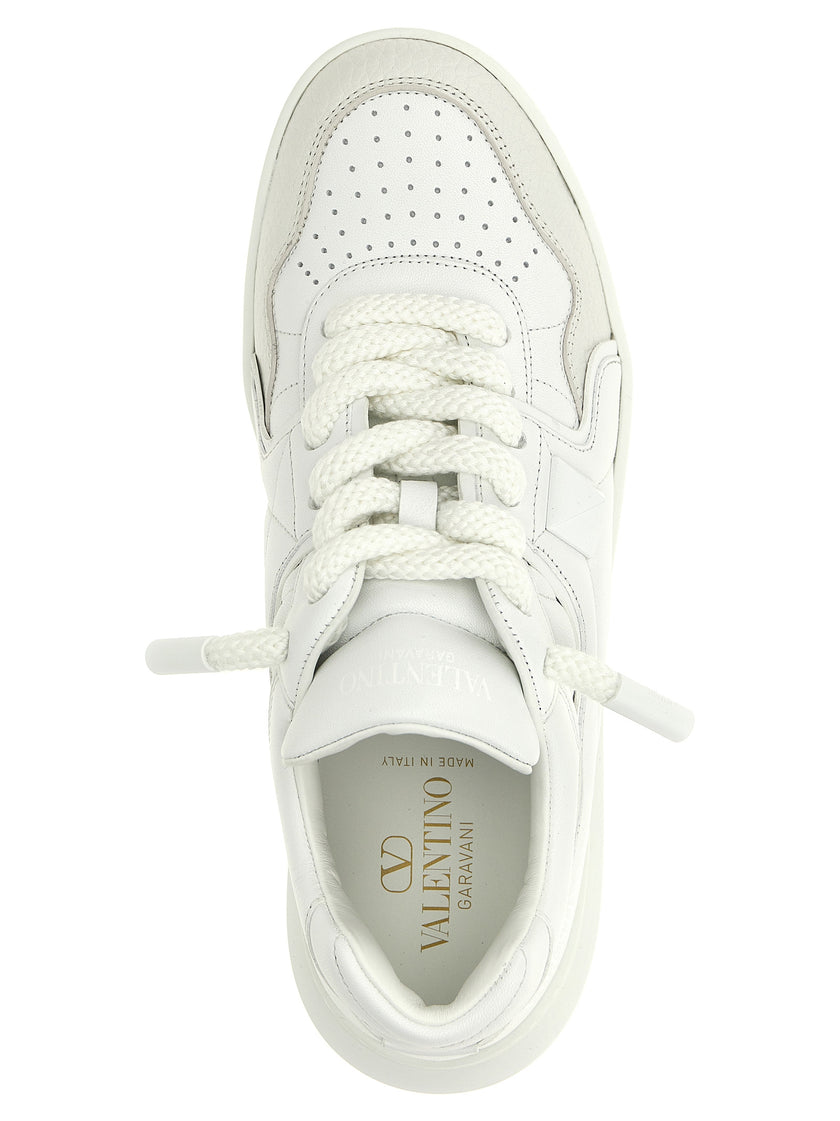 Valentino Garavani Weiße Kalbsleder Chunky Sneaker