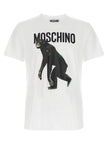 Moschino Weißes Baumwoll-T-Shirt