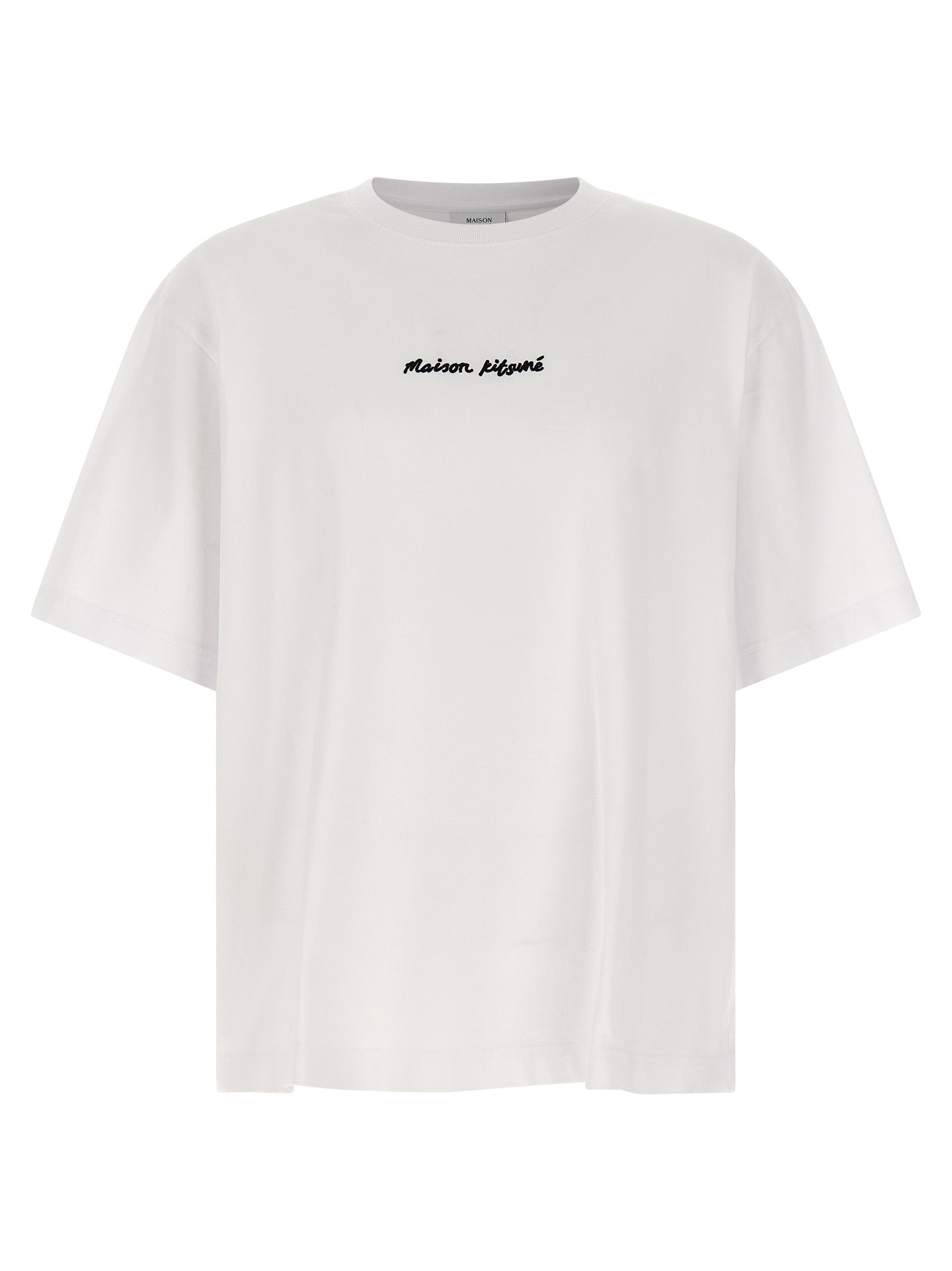 Maison Kitsuné Weißes Baumwoll-T-Shirt
