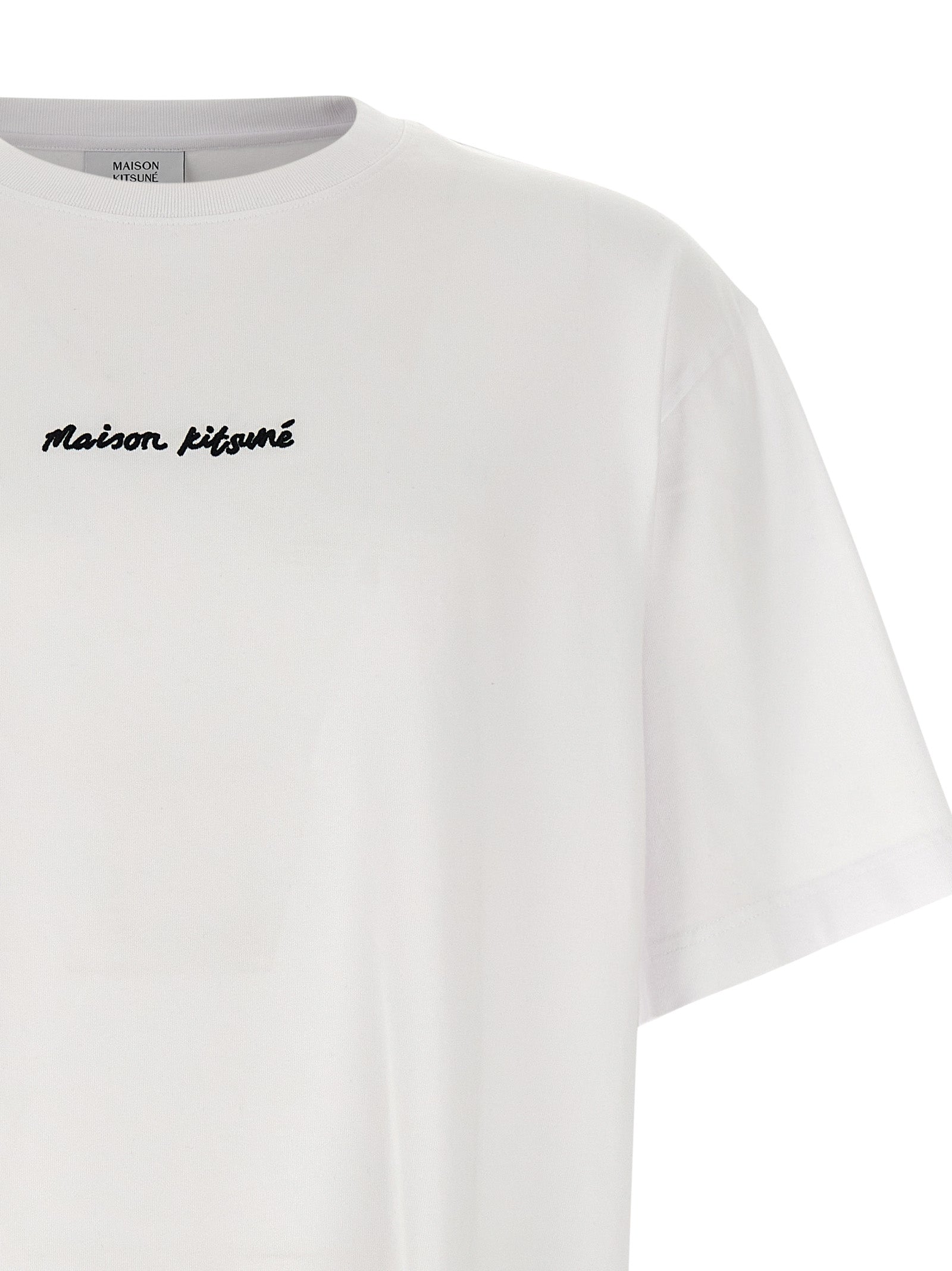 Maison Kitsuné Weißes Baumwoll-T-Shirt