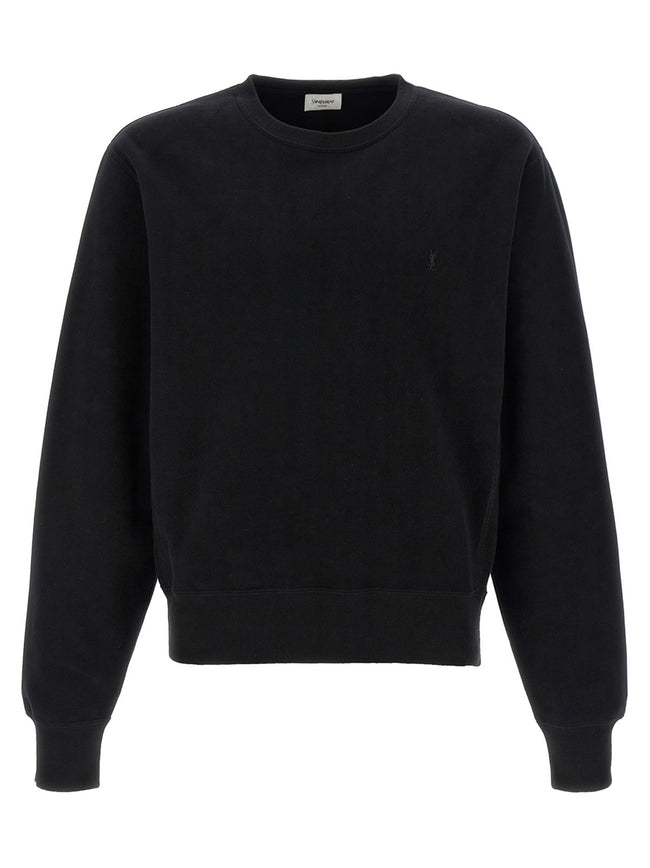 Saint Laurent Schwarzer Baumwoll-Sweatshirt